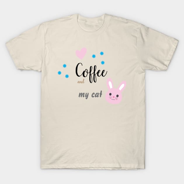 Coffee and my cat T-Shirt by Totalove